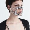 Gotik Maske Siber Punk Sıvı Düzensiz Gümüş Renk Oyuk Kadın Erkek Parti Bireysellik Bireysel Takı Aksesuarı