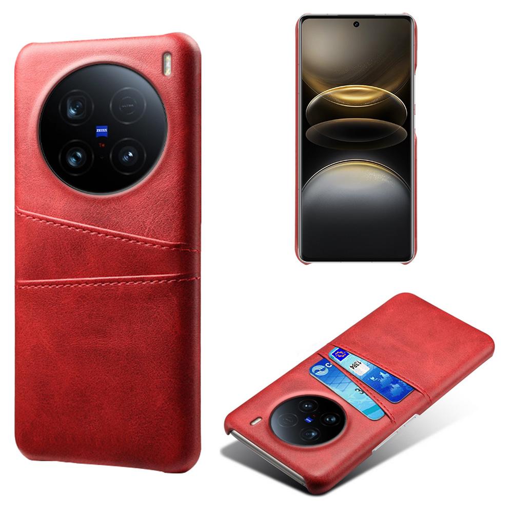 For Vivo X100 Ultra 5G Case Dual Card Slots PU Leather + Hard PC Phone Cover