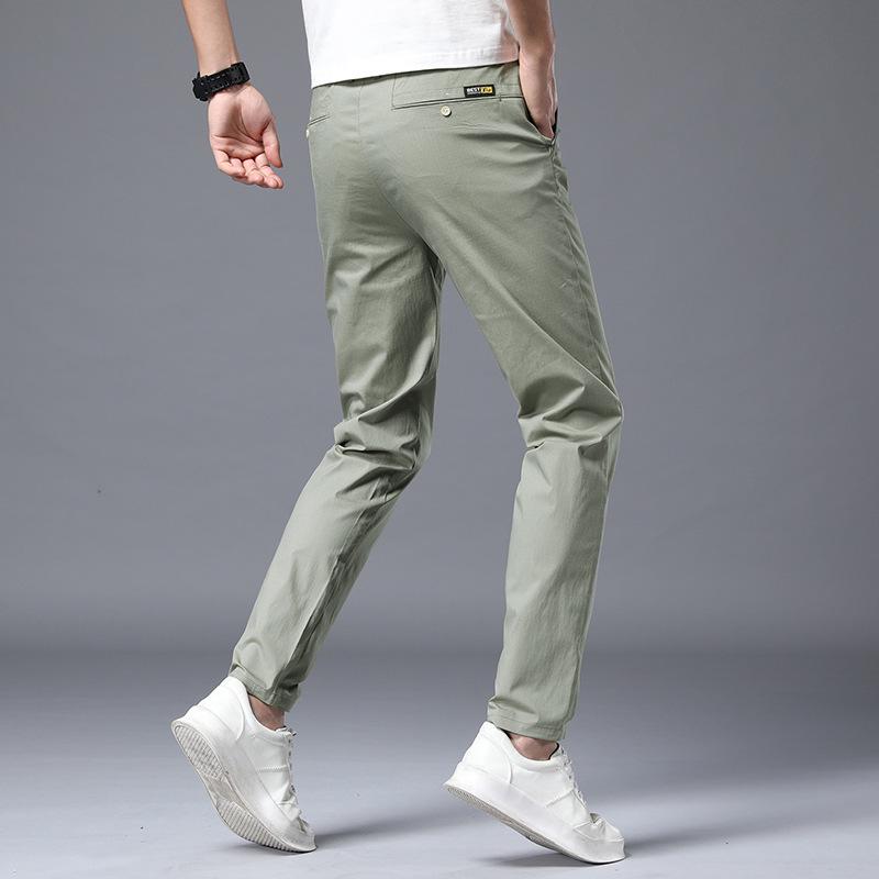 2025 Summer Men's Slim Stretch Ice Silk Cargo Pants