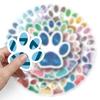 50 Hunde Pfotenabdrücke Doodle Cartoon Niedlich Kinder Goo Karte DIY Handyhülle Koffer Aufkleber Wasserdicht