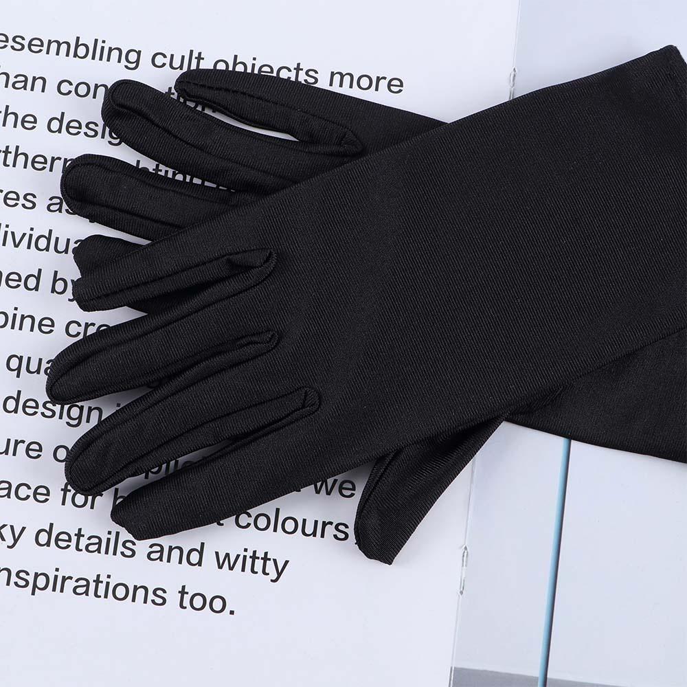 Women Men Pure Color Elastic Spandex Summer Anti-UV Sun Protection Etiquette Gloves Driving Gloves