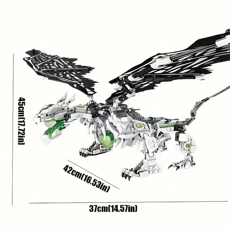 767pcs Dragon Snake Building Blocks, Collectible Toys, Contains 8 Mini People Birthday Gifts