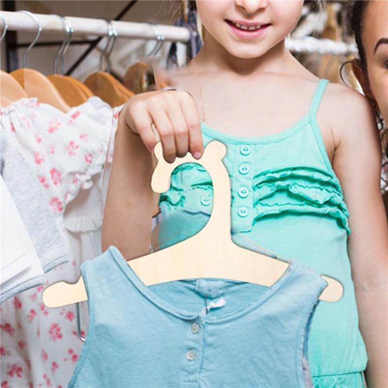 ABMH-Wooden Kids Hangers, 40Pcs Baby Coat Hanger For Clothes 9In Kids Baby Toddler Children Wooden Hangers, For Clothes&Pants