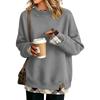 Women's Casual Printed Long Sleeve Oversized Two Piece Look Sweatshirt for Everyday Wear