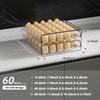 Clear 60 Egg Container for Refrigerator, Egg Holder for Fridge,Stackable Egg Storage Container, Egg Fresh Storage Box Tray