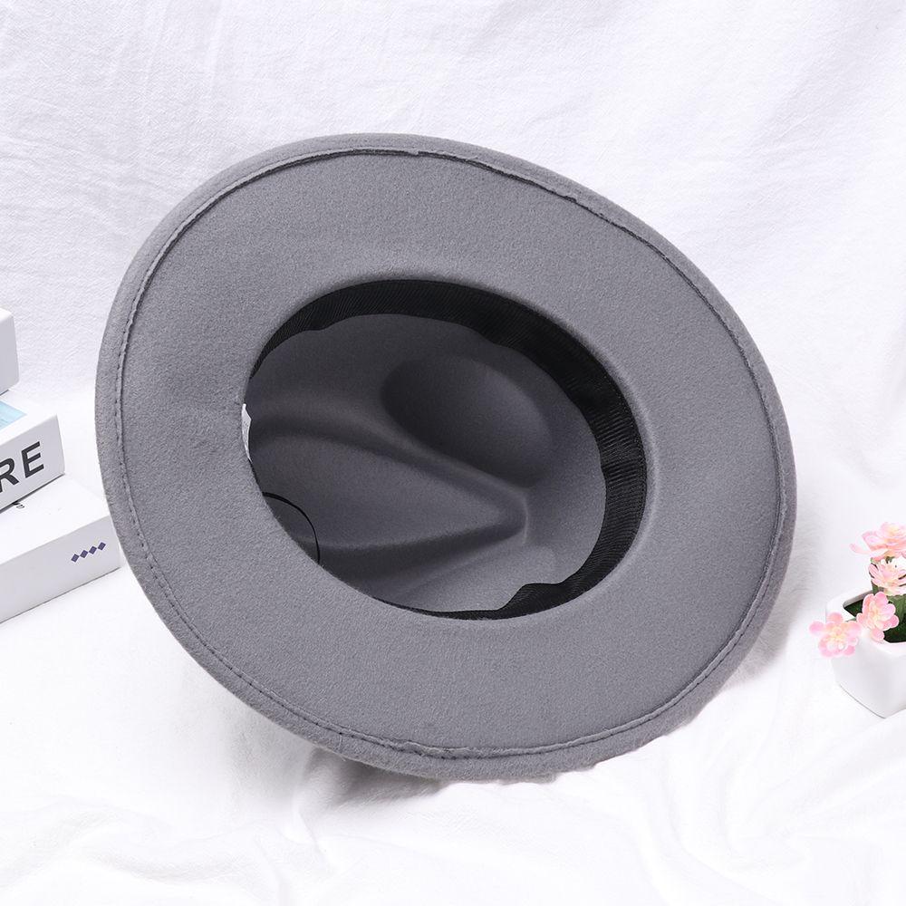 Vintage Wide Brim Cowboy Hat Women Men Dress Dance Party Stage Performance Jazz Cap Panama Fedora Hat