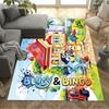 Bluey Soccer Adventure Customizable Name Area Rug Design for Playrooms Kitchen Entryway Outdoor Antislip Carpet Anime Office Decor