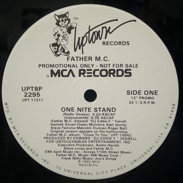 

12-дюймовая пластинка FATHER M.C. One Nite Stand UPT8P2295 3415608 192 США Рэп Хип-Хоп R&B Б/у