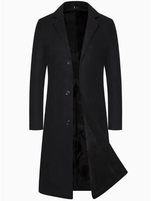 2025 Eleganter Herren Langer Baumwoll-Windbreaker: Stilvolle Schlankmach-Jacke für Frühling & Herbst