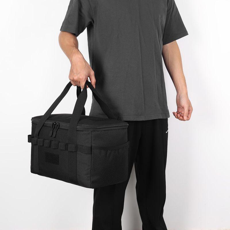 Outdoor Camping Tactical Bag - 14L Large Capacity Multi-Functional Tool & Picnic Gear Organizer with Multiple Compartments Black