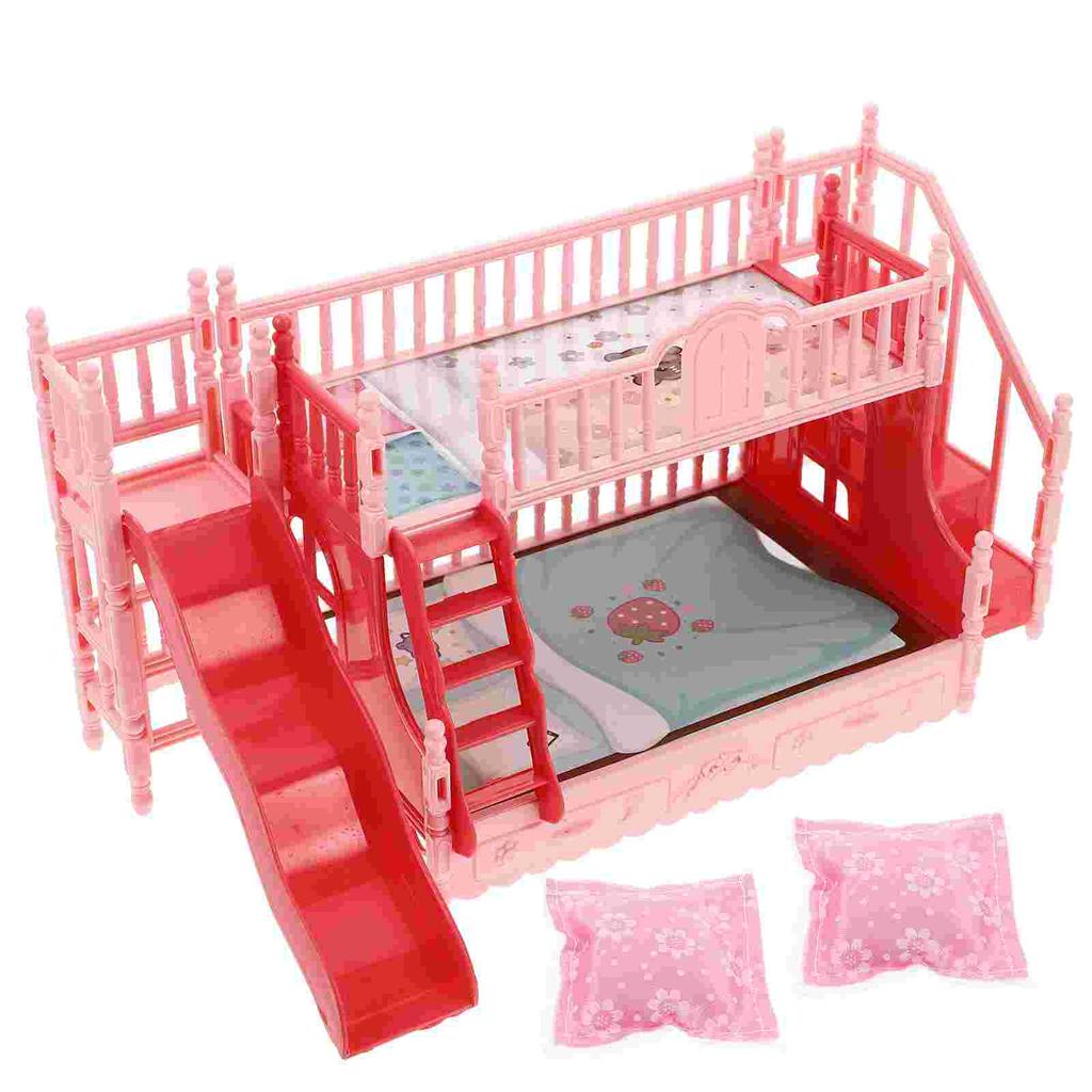 Betten Möbel Lil Critters Ldealhouse Rahmen Puppenhaus Schlafzimmer Kunststoff Zubehör Etagenbett für Puppen Küche