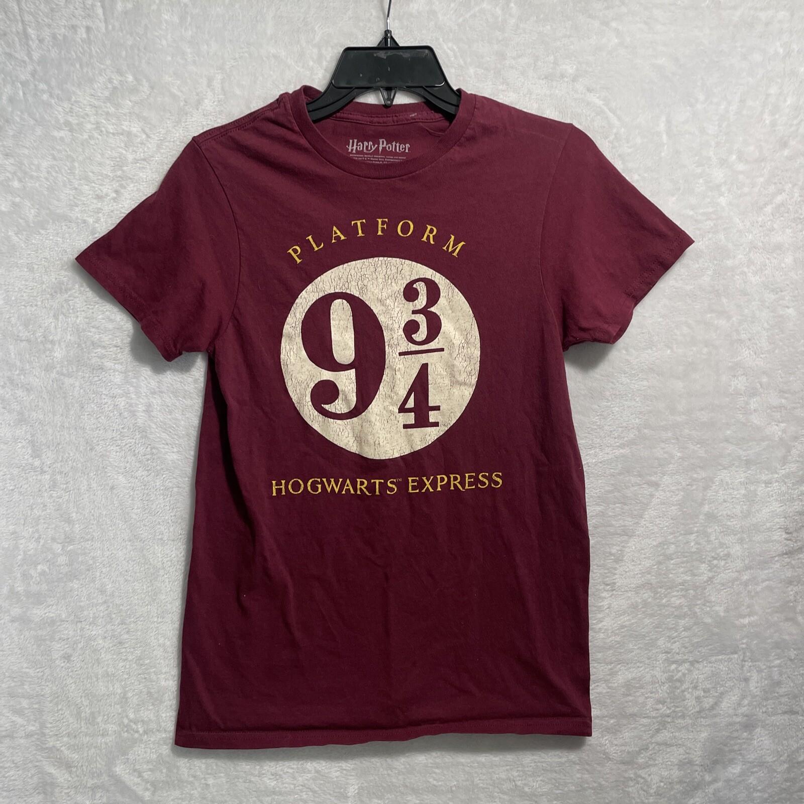 Harry Potter Men T Shirt Red Graphic S Hogwarts Express Cotton Crew Short Sleeve S разноцветный