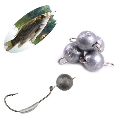 5Pcs 2g/4g/6g/8g/12g Fishing Jig Lead Head Weight Crank Hook Sinker Lure Carp