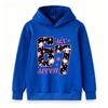 Kids Boys Girls Cute Cartoon Star Pattern 67 Print Pullover Hoodie, Casual Long Sleeve Comfy Hooded Sweatshirt for Daily Wear Birthday Party Age 6-7 C