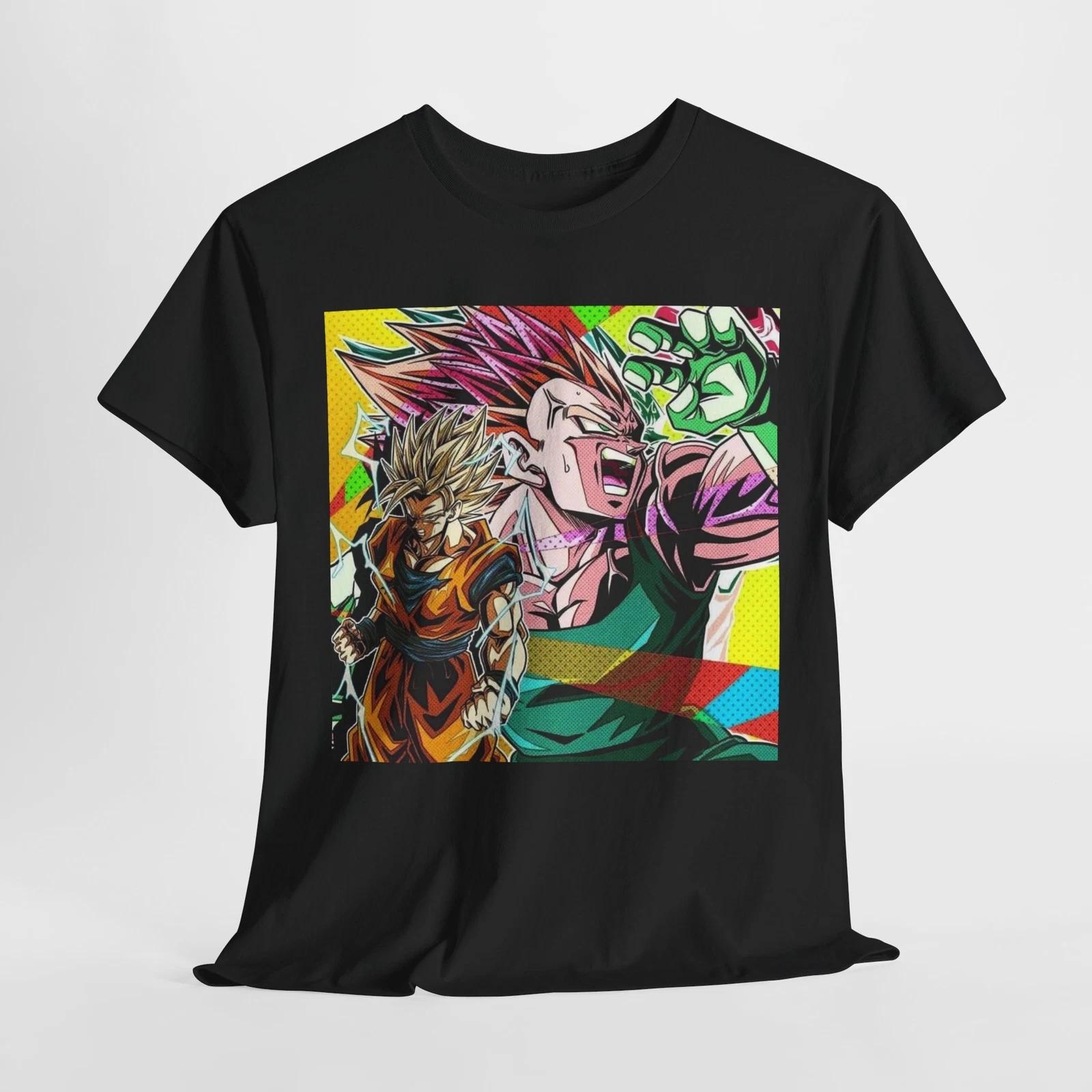 

Dragon Ball Z T-shirt Wukong Vegeta Anime Shirt T-shirt Summer New Retro Fashion Men and Women Japanese Anime 4XL