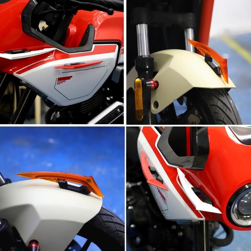 Motorrad-Winglets Verkleidung Motorradflügel Aerodynamische Winglets Spoilerflügel Modifikationszubehör für 250SR Langlebig