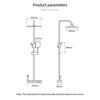 Double Water Inlet High Pressure Digital Display Shower Mixer Shower Set Copper Shower Head Rainfall Shower Rain Shower