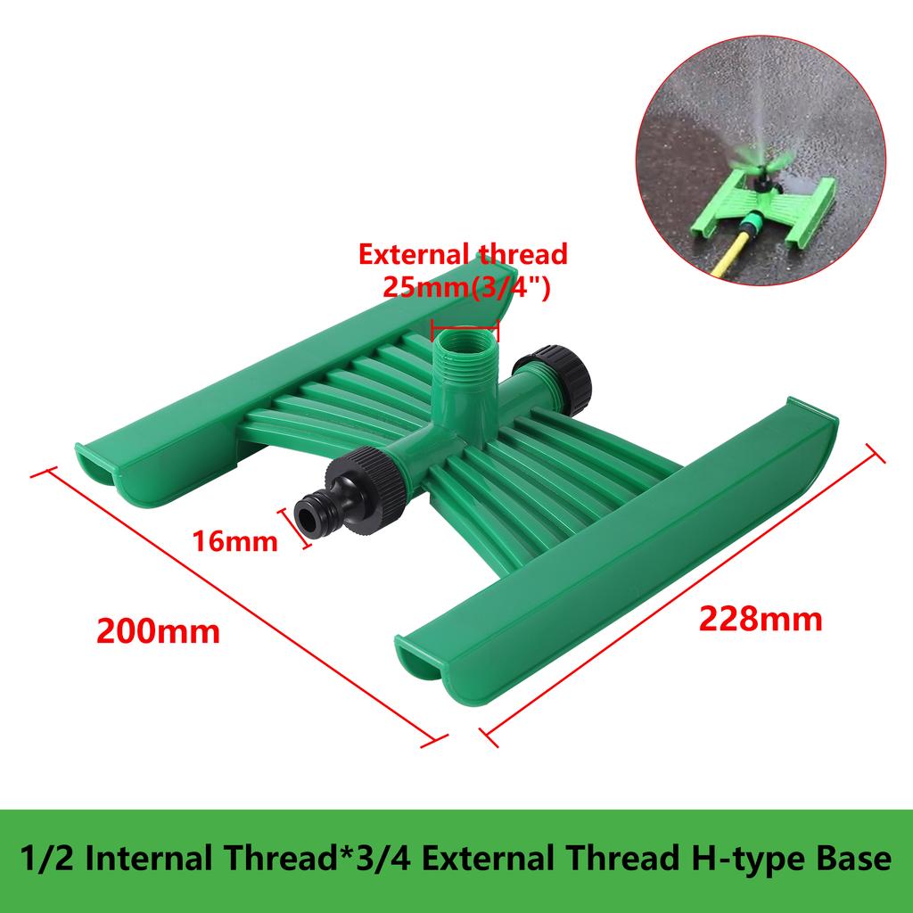 360 Degree Rotary Sprinkler 3 Arm Base Sprinkler Adjustable Spray Direction 1/2" Quick Connector Garden Yard Lawn Sprinkler