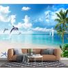 Beach Mural Ocean Coastal Beachy Wallpaper Bedroom Living Room Beach Wall Murals Home Decor