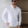New Men's Business Casual Long Sleeved Solid Color Shirt Wrinkle Resistant Wrinkle Free Comfortable All Season Versatile Top