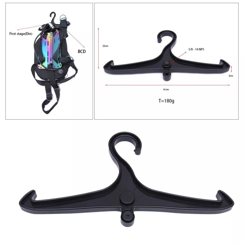Scubas Diving Wetsuit Hanger with Din Threads NonSlip BCD Hanger Wetsuit Drysuit Coat Hanger for Dry Clothes Enduring