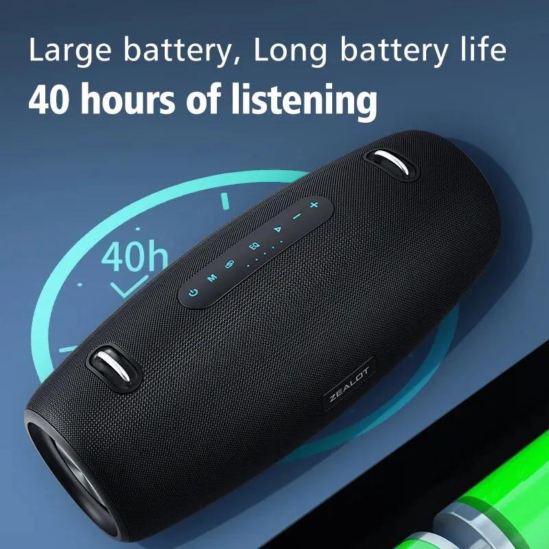 Zealot-S67 60W Portable Bluetooth Speaker Outdoor Party Speaker Big Loud Speaker Excellent Bass Performace 3D Speaker