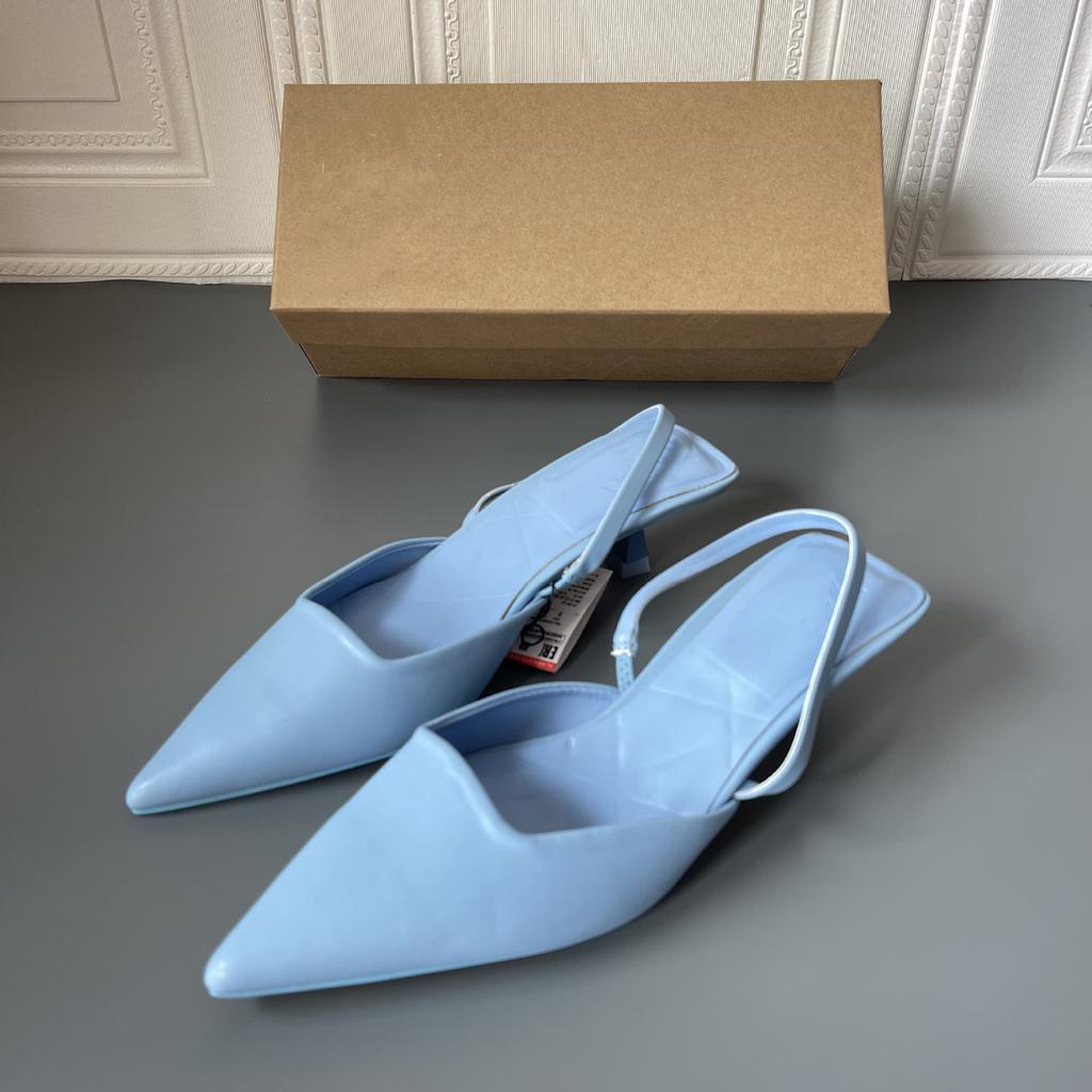 Fashion Summer Women Sandals Sexy High Heel Sandal Shoes Woman High Heels Pointed Tip Sandal Lady Banquet Pump Shoes Large Size 35~42