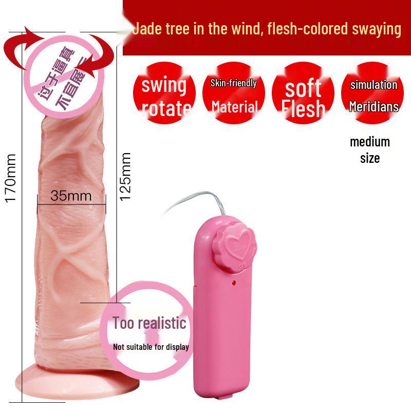 Realistic Soft Flesh Electric Dildo Sex Toy for Women