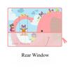 Cute Cartoon Car Sunshade for Kids Rear Window Sunscreen And Heat Blocking with Mesh Pocket Baby Safety Car Accessory
