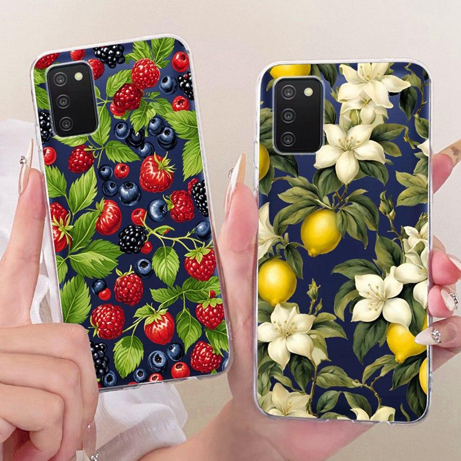 Case For Samsung Galaxy A03s A03 Core A03 Phone Cover for SamsungA03 A 03 S Soft Silicone TPU transparent Painted Flower Fundas
