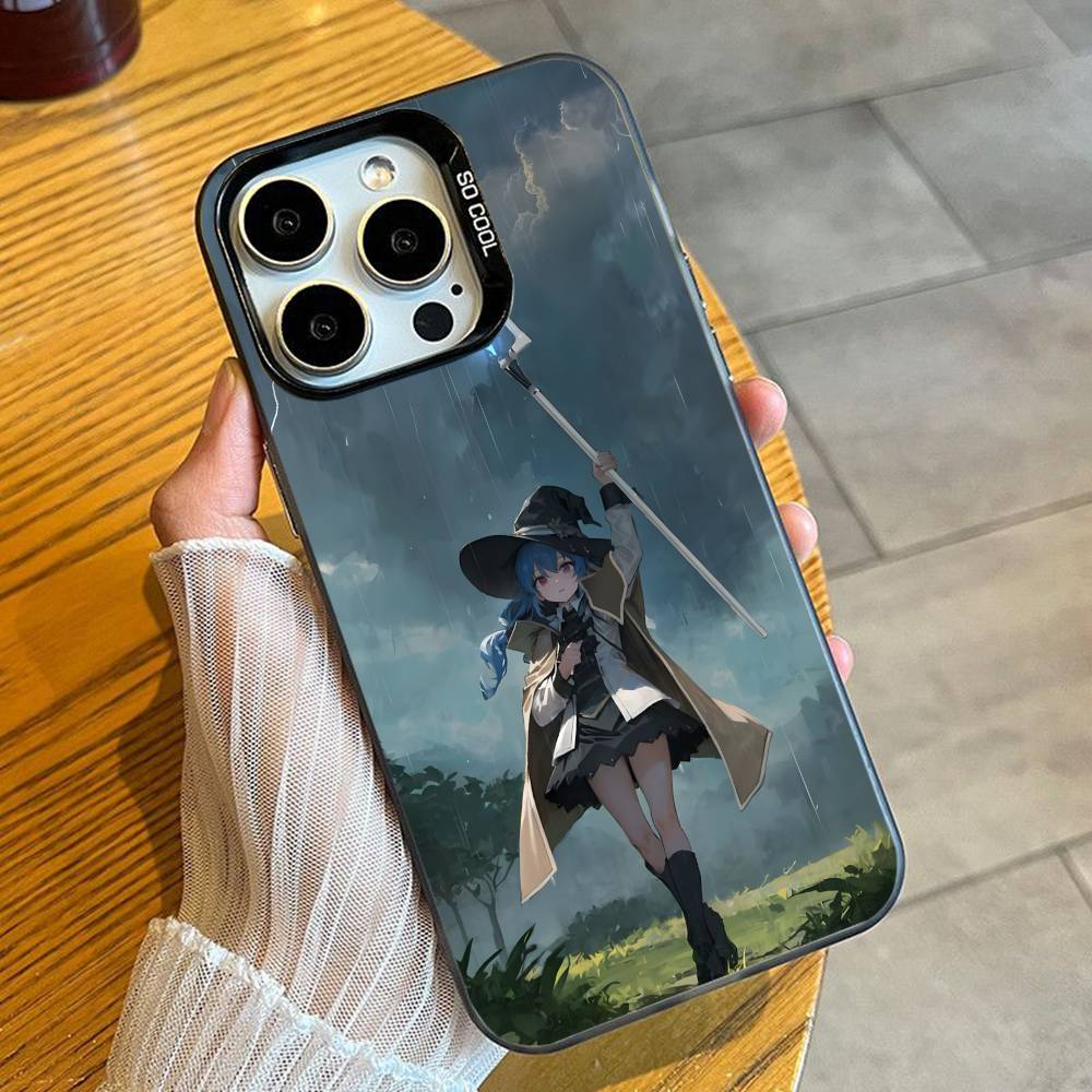 

Roxy Anime M-Mushoku T-Tensei Phone Case For iPhone 16 17 15 14 12 13 Pro Max Black Candy Matte Shockproof Cover iPhone15plus