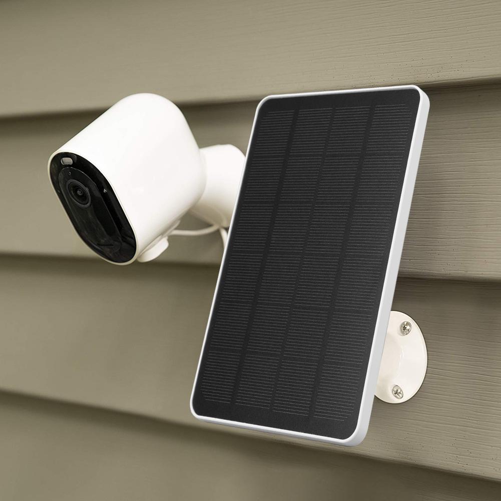 4W/6W 5V Solar Cell Panel IP65 Weatherproof Solar Panel Kit Adjustable Wall Mount for Arlo Pro 5S/4/3 Floodlight Security Camera