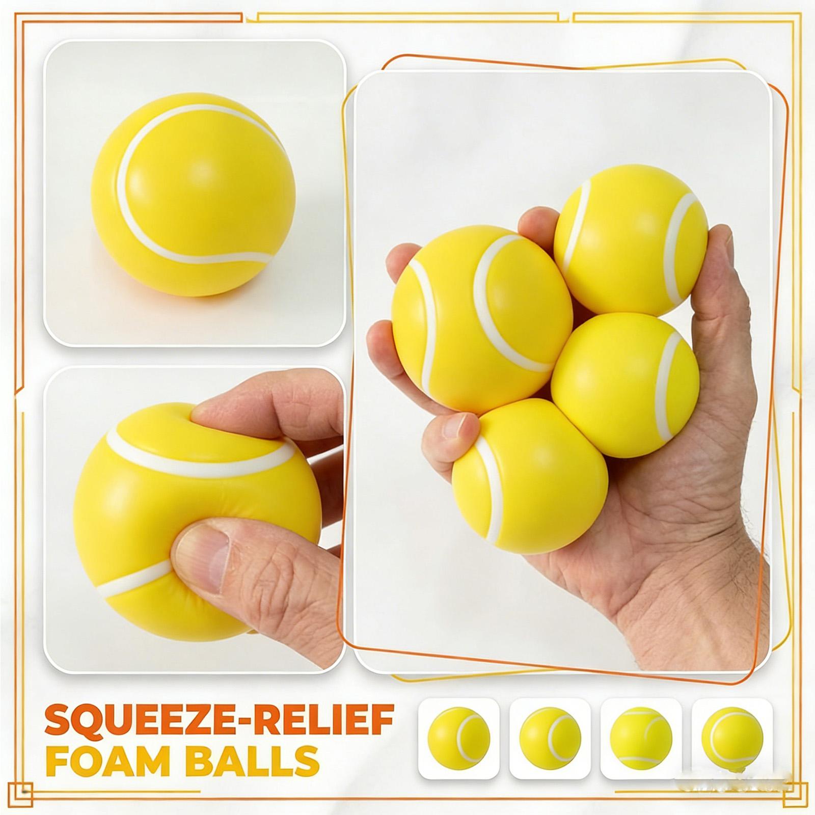Children s Exercise Toy Stress Ball Foam Sponge Bouncy Ball Stress Relief Toy One Size жёлтый