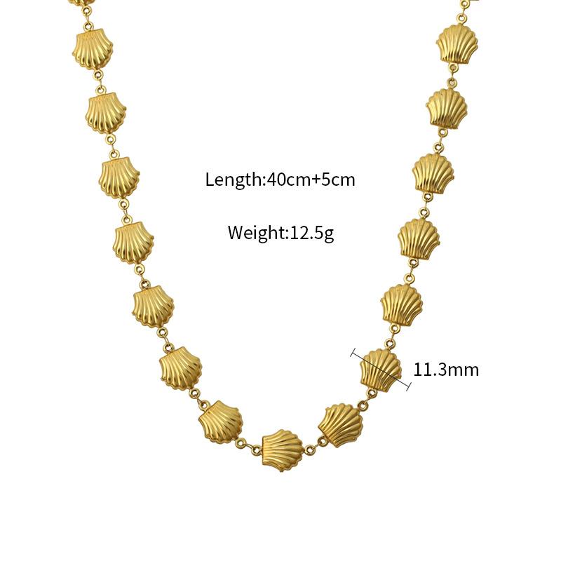 Fashion Shell Seaside Summer Titanium Steel Jewelry Earrings Bracelet Necklace Temperament Women Do Not Fade Stainless Steel