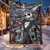 The Nightmare Before Christmas Pattern Blanket for Home Decoration, Bed, Sofa, Car Travel, Camping, Suitable for All Seasons, Birthday Christmas Gift