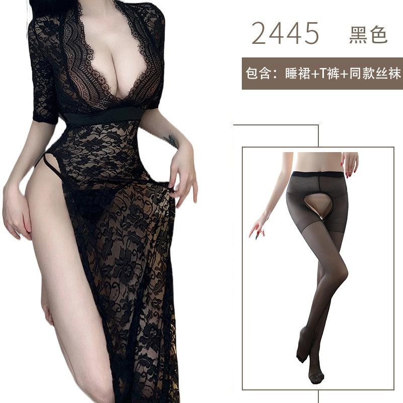 Sexy Lace Dress, Hot Perspective, Free Sex Underwear, Exposed Chest, Side Open, Royal Sister Flirting Temptation