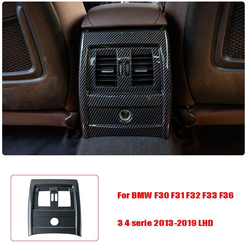 Carbon Fiber Pattern Car Stickers Gear Shift Panel Cover Interior Trim For BMW F30 F31 F32 F36 3 4 Series 2013-2019 LHD