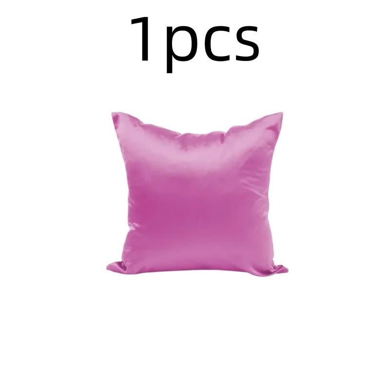 Imitated Silk Pillowcase Slip Plain Bed 100 Satin Pillow Cover 50X50 Solid Pillowcase 60x60cm Home Decor for Sofa Chair Smooth 30X50CM 3287₽