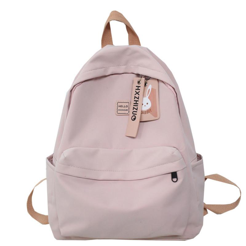 

School bag women s 2020 new Korean version high school college student campus simple small fresh Japanese college style backpack tide розовый