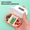 Smart Pill Box with Alarm Clock Portable Travel 3 Compartments Pill Case LCD Display Elderly Timed Remind Medication Dispenser Organizer Container