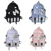 School Bow Backpack With Nylon Material And Zipper Closure For Daily Commute