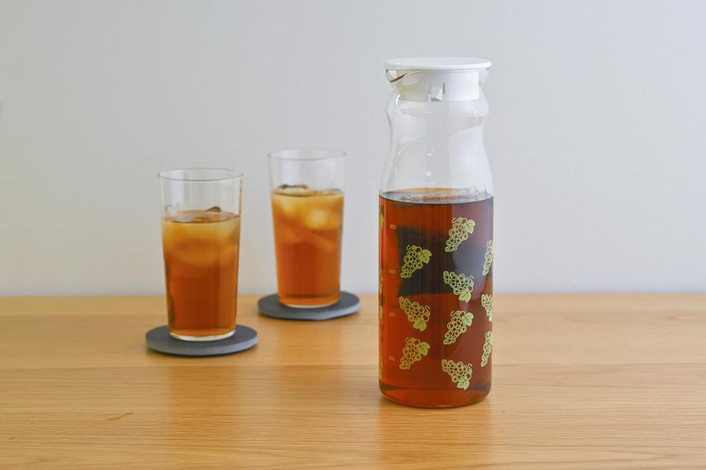 HARIO Retro Muscat 1200ml Clear Boil Water and Dishwasher Barley Tea Made in Heat-Resistant Free-Fill Pot, Style, Capacity, Yellow-Green,