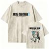Hot Game Metal Gear Solid 3 Snake Eater Vintage Washed T Shirt Unisexs Loose Player Fans Fashion Short Sleeve Tshirts Streetwear