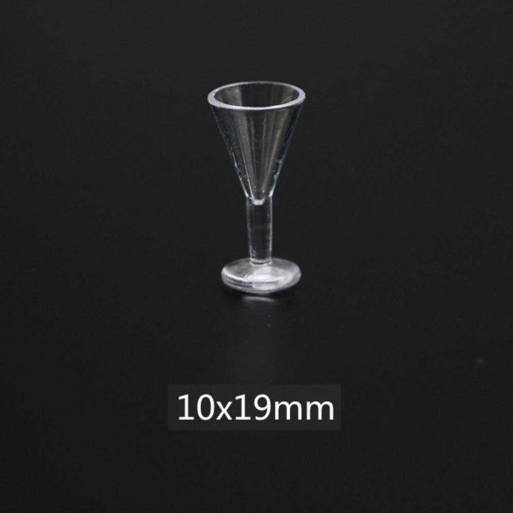 10Pcs/Set Red Wine Glass Dollhouse Wine Glass Dollhouse Miniature Glass Cup  Scene Ornament