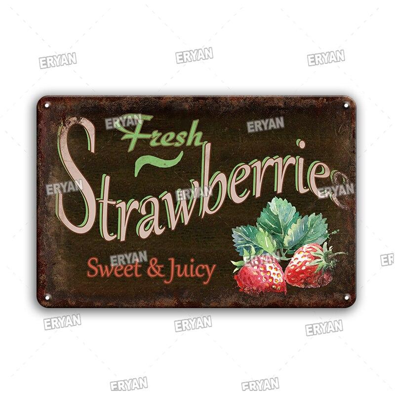 Vintage Coffee Metal Tin Sign  Retro Kitchen Art Wall Decor  Delicate Cooking Plate  Fast Food Plaque  Metal Poster for Home