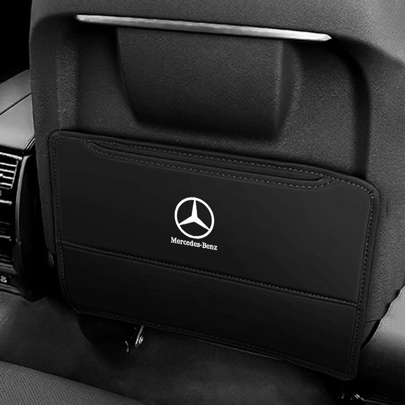Car Anti-Kick Mats Auto Seat Back Protector Cover For Mercedes Benz AMG W212 W204 W211W168 W213 W205 W210 W124 C E S-Class GLK QU3