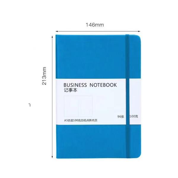 A5 Strap Notebook Thickened Imitation Leather Dot Matrix Book Hard Surface Handbook Cross-border Business Office Notepad