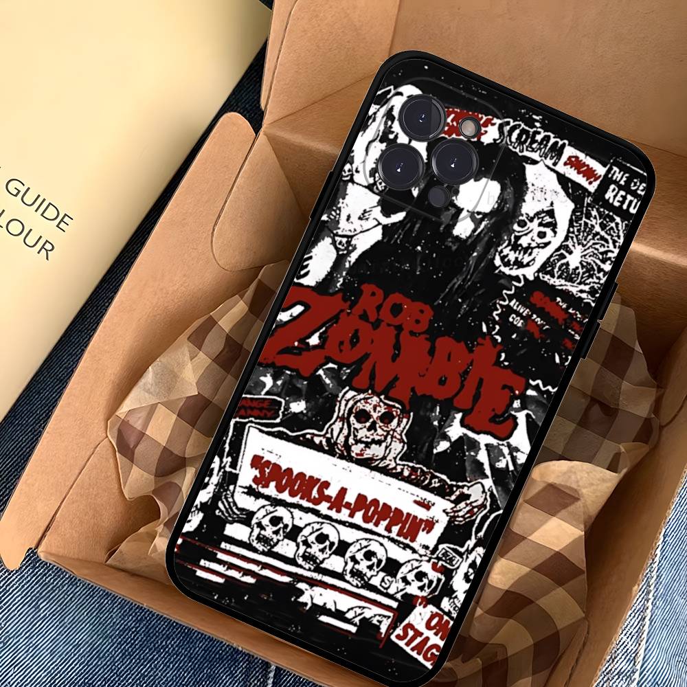 R-Rob Singer Z-Zombie Heavy Metal Band Phone Case For IPhone 17 16 15 14 13 12 11 Pro Max Plus Mini Soft Black Cover