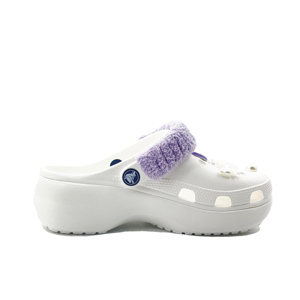 Crocs Classic Platform Clog EVA Comfortable Fashion Trend Commuter Casual Personality Simple Hole Shoes Unisex White