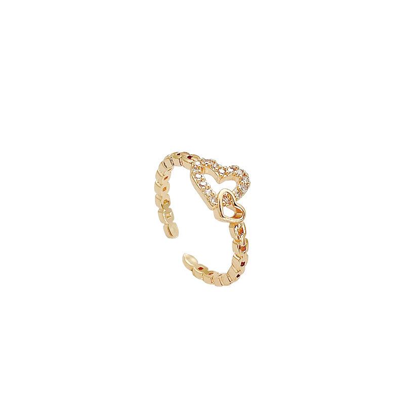 Trendy French-Style Adjustable Open Ring for Women: Fashionable Index Finger Ring for Students
